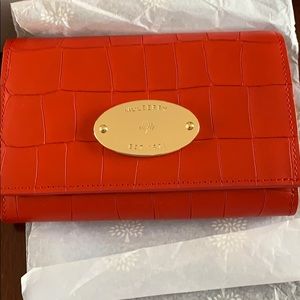 Mulberry red croc wallet